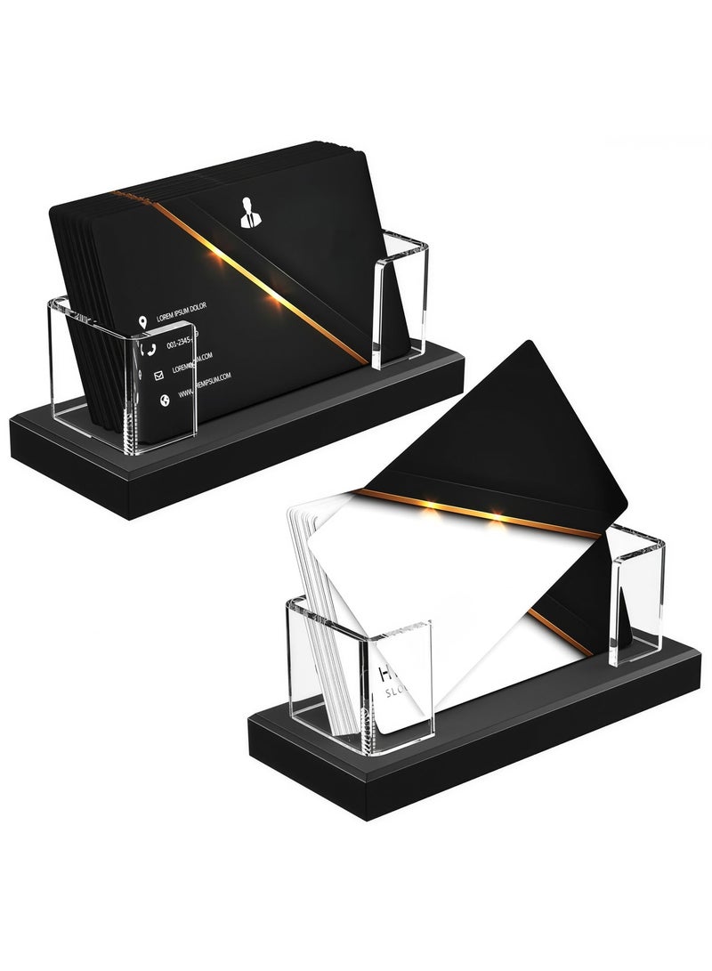 حامل بطاقات العمل الأكريليكي: حامل عرض بطاقات العمل البلاستيكي الشفاف للمكتب - منظم بطاقات الهدايا للمكتب - Image 1